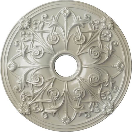 Ekena Millwork Jamie Ceiling Medallion (Fits Canopies up to 3 7/8"), 23 5/8"OD x 3 7/8"ID x 2 1/8"P, Flash Blue CM23JAFBS